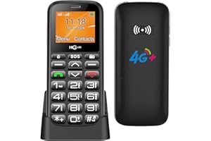 GENERIC HCmobi Senior Mobile Phones 4g | SOS | 4G-LTE Big Button Phone for Elderly | Dual SIM Senior Phones with Bluetooth5.0 | 1000mAh | 10 Days Standby | Type-C(Black)