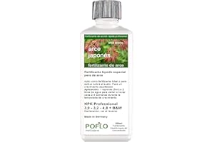 POFLO Fertilizante para arce, arce japonés, fertilizante líquido para arce rayado, fertilizante completo de ALTA TECNOLOGÍA NPK para arce palmeado (250ml)