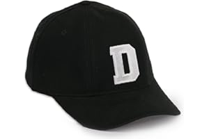 Morefaz Gorra de béisbol, estilo informal, diseño de letra bordada a elegir (de la A a la Z), con correa ajustable