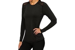 Gyabnw Sport Langarmshirt Damen Shirt Fitness Funktionsshirt Laufshirt Wandershirt Sportbekleidung Activewear Oberteile