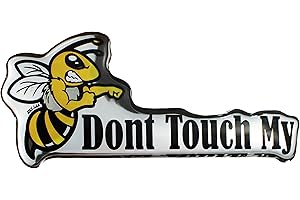 Tankpad Sprücheaufkleber Motorroller Vespa 3D Chrom-Look Wespe Dont Touch X910127VA