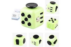 Steemjoey Cubo Antiestres Fidget Toy Cube con 6 módulos Relajantes Juguetes para aliviar el estrés Regalo para Niños y Adultos (Verde)