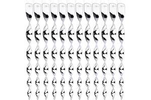 MOGADEE® 12 Stück Reflektierende Vogelschreck，Windspirale Vogelabwehr, Vogelabwehrmittel für Vogelbalkon- und Gartendekoration, Seitliches Vogelabwehrmittel，Heterooptischer Vogelabwehr