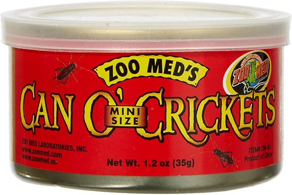 Zoo Med Can O' Crickets Mini Size Nourriture pour Reptile/Amphibien 200 Pièces 35 g