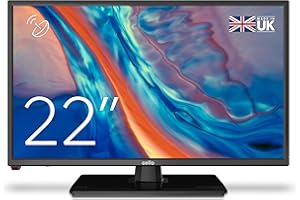 Cello Z0222 22 inch Full HD LED TV with Freeview HD DVB-T2, and Built In Satellite HDMI and USB for live recording of digital TV and play media files Ideal for Kitchen, Made in the UK, Black