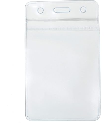 5 Porte-Cartes Transparents Étanches - Housse Protection Carte ID Étudiant/Bus/Visite - Avec Attache
