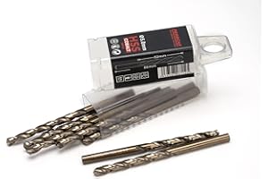 Ferrcan Punte per metallo HSS DIN338 M35 5% cobalto per forare in acciaio inox, ferro e altri metalli (confezione da 10 pezzi per misura) (5 mm)