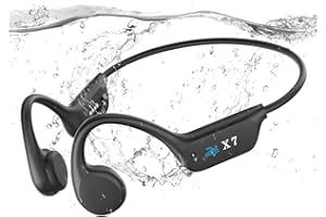 Guudsoud Casque Conduction Osseuse Bluetooth 5.4, Ecouteur Waterproof Natation, Mémoire MP3 32G Intégrée, Lecteur MP3 Étanche IP68, Écouteur Natation pour Course à Pied, Natation, Cyclisme