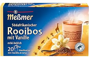 ‎MEßMER Meßmer Ländertee Südafrikanischer Rooibos mit Vanille | 20 Teebeutel | mild-lieblich mit Vanille-Aroma