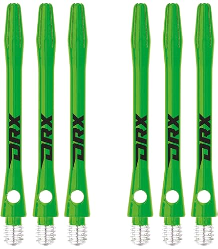 Aste Per Freccette RED DRAGON DRX In Alluminio Rivestito - 2 Set (6 Aste Totali), Corte, 36 Mm