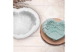 COZHYESS Silicone Heart Wings Mould, Candle Holder Mould, 3D Angel Wing Mold Epoxy Resin Moulds for Handmade Storage Trays DIY Craft Ornaments Home Decorations