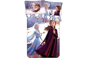 CR-Lights Disney - Juego de Funda de Almohada (100 x 135 cm), diseño de Frozen