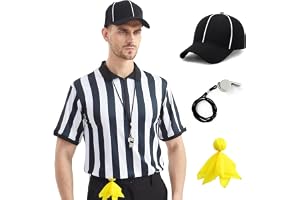 OuryTech domardräkt, 4-delat ref-uniformset för damer och herrar, med dragkedja, visselpipa, hatt och strafflagga för fotboll, VM 2026