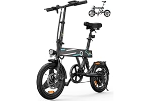 ‎FINBIKE Finbike Klapprad E Bike 14 Zoll, Ebike mit 250W Hochleistungsmotor, 7.8Ah Akku, 3H Schnellladung, 45km Reichweite, Elektrofahrrad für 3 Fahrradmodi, Foldable Electric Bike für Herren und Damen