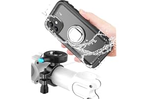 Cozycase Soporte Movil Bicicleta Compatible con iPhone 12 Mini - con Funda estanca, Teléfono Aluminio Manillar de Bicicleta de Montaje (iPhone 12 Mini (5,4"))