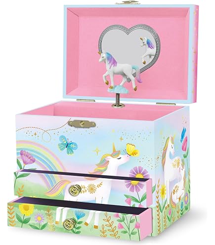 Carillon A Pianoforte Con Ballerina Rotante | Scatola Musicale Portagioielli 16x13.6x9.1 Cm | Regalo Per Compleanno, Natale E San Valentino