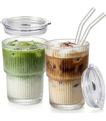 BLUEPOLAR - Vaso de agua de 400 ml / 13 oz, taza de vidrio portátil con