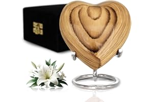 SOLACE FOREVER Kleine Urne – Mini-Urne für menschliche Asche – perfektes Andenken für Asche (Helles Holz, Klein)