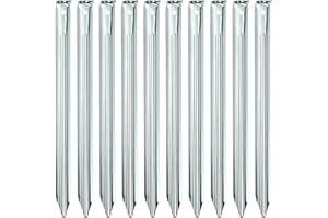 KOVSGQ Zeltheringe Erdnägel Bodenanker Heringe Zelt 30cm 10Stk Stahl Sandheringe zeltheringe Sturmsicher Herringe Boden Zelt V-Profil Stabile und Sichere mit Öse für Camping oder Erkundungen