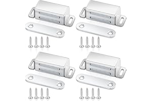 SWIHORAB Cabinet Magnets 4 Pack 15KG Magnetic Door Catch Heavy Duty, Small Cupboard Door Magnets Drawer Magnet Strong for Kitchen Wardrobe Closet Drawer Latch Door
