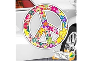 ‎KIWISTAR Kiwistar - Autoaufkleber - Peace Aufkleber - für Auto, Laptop, Fahrrad, LKW, Motorrad Aufkleber mehrfarbig Sticker Decal