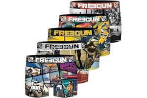 FREEGUN Calzoncillo Ropa Interior Chico Microfibra Emotik (Paquete de 5)
