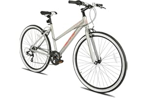 ‎HH HILAND Hiland 28 Zoll Hybrid Fahrrad Trekkingrad für Frauen und Herren Cityrad 700C Räder mit 7-Gang Schwarz/Mintgrün/Grau