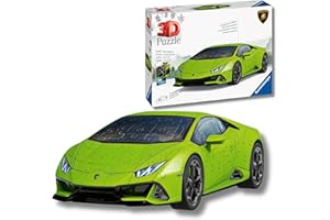 Ravensburger - Puzzle 3d Lamborghini Verde | Puzzle 3d Per Adulti E Bambini A Partire Dagli 8 Anni | Modellismo Da Costruire Adulti Di 156 Pezzi | Regalo Bambino 8 Anni E Più