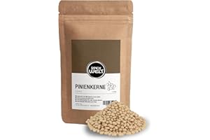 Spicy Welt Pinienkerne Ganz (250g) – Baby Pinienkerne für Pesto, Pasta, Salat, Backen und Mediterrane Küche | Ungesalzen, Nussig und Vielseitig | 100% Naturrein, Ohne Zusätze