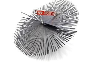 PYRO FEU 862618 Kaminkopf, Stahl, 250 mm, metrisches Gewinde 12, Grau