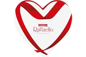 ‎FERRERO Ferrero Raffaello Heart - White Almonds, Coconuts and a Fine Delicate Melting Cream - Heart Shaped Gift Box - Mother's Day Gift for Mum - 1 Pack 140g