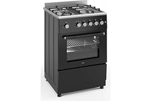 Ferre F6TS40GF-IBL-W 60cm Freestanding Gas Cooker With Wok Burner and Turbo Fan