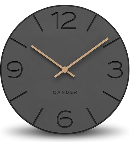 ONZENO Design Wanduhr 'The Essential' – Lautlos, Aus MDF, 29 Cm, Schwarz-weiß, Ohne Batterie