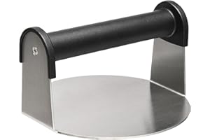 BS-VOG Smashed Burger Press in Acciaio Inossidabile 6 Pollici, Pressa per Hamburger con Manico Resistente al Calore e Rinforzato, Attrezzo Robusto per Grigliare e Cucinare, Strumento per Barbecue