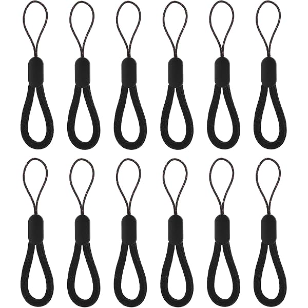10 Schwarze Abnehmbare Schnallen – Anti-Verlust-Schlüsselband, Mit Haken, Für Handy & Schlüssel