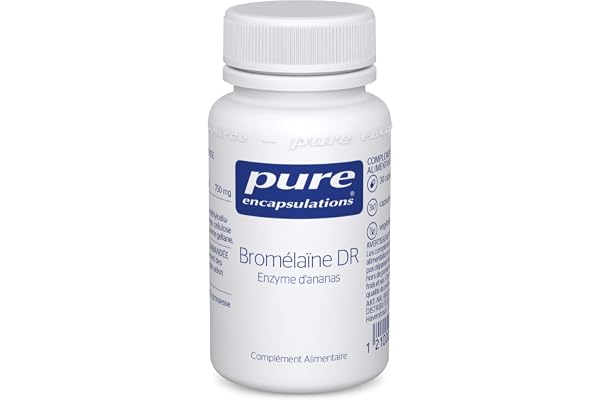 Pure Encapsulations - Bromélaïne DR - Enzymes Végétales Extraites de l'Ananas - Contribue au Maintien de la Fonction Digestive Normale - 30 Gélules Véganes