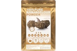 Plant Gift 100% Pure Konjak Powder 魔芋粉 Poudre naturelle de konjac, idéale pour les boissons, augmente la saveur et le goût 100g / 3.25oz