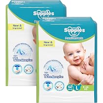 Buy Amazon Brand - Supples Premium Baby Diaper Pants | 108 Baby ...