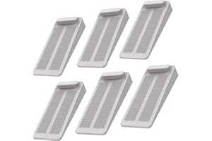 Topes para Puertas,Yosemy Cuña Puerta de Goma Antideslizante Apilable,Protección de Pared y Muebles (Gris, 6pcs)
