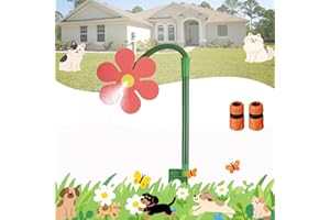 Qublex Crazy Daisy Sprinkler | 360° Rotating Dancing Flower Water Sprinkler for Lawn & Garden Irrigation | Funny Crazy Daisy Sprinkler with Dual Adapters (1/2'' & 3/4'') for Yard & Outdoor Fun