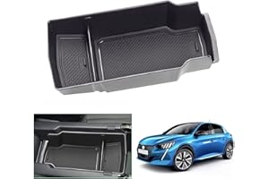GAFAT Peugeot 208 e-208/ Peugeot 2008 e-2008 2020-2024 2025 Boîte de Rangement pour Accoudoir, Peugeot 208 2023 Restyling Organiseur de Console Centrale, Peugeot 2008 Accessoires (Noir2)