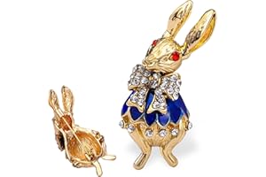 NUOGUAYI Hasen Brosche, Anstecknadel, Broschen für Frauen, Schöne Hasen-brosche, Strass Kaninchen Brosche für Damen, Abzeichen, Zubehör, Party-corsage, Ostergeschenke für Mädchen, Neujahrsgeschenke