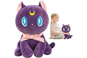 BGNXHYB Sailor Moon - Peluche chat - 25 cm - En peluche - Animation - Jouet en peluche - Jouet en peluche rempli - Cadeau pour anniversaire d'enfant