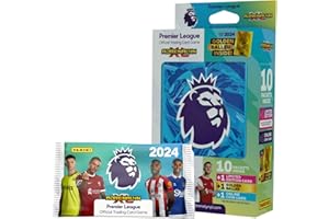 TILZ Adrenalyn XL Football Cards Tin - Panini Premier League Football 2022/2023 Official Trading Mega Tin w/ 1x Free Starter Pack Card - Panini Premier League 2023 Football Gifts For Boys Men Girls (Blue)