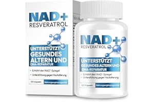 ‎1EASYLIFE NAD+ Supplement, Resveratrol Ergänzung für Verbesserte Absorption, Unterstützt Die Zellenergie Und- Reparatur, Frauen Und MäNner, 120 Softgel Capsules