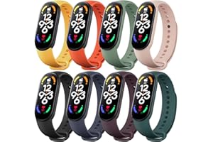 Monuary Cinturino Compatibile con Xiaomi Mi Band 6 | Xiaomi Mi Band 5 | Amazfit Band 5, Accessori per Cinturini in Silicone Colorato di Ricambio Anti-smarrimento per Xiaomi Mi Band 6 | Mi Band 5
