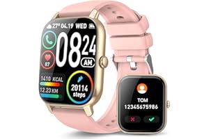 DUSONLAP Smartwatch, 1,85'' HD Schermo Orologio Smartwatch Donna Uomo con Chiamata e Risposta, 112 Modalità Sportive, IP68 Impermeabile Orologio Fitness, Smart Watch per Android iOS, Rosa