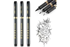SAVOSWEET 3 Acogedor Pincel de Tinta China, Pluma de China, Duradera, Caligrafía Japonesa China, Pluma Escritura Dibujo Artesanía