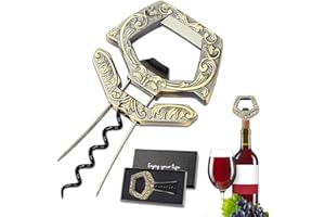 LUCYLANKER Korkenzieher Alter Wein, Ah So Weinöffner für Vintage Flaschen, Zwei Zinken Entferner mit Bierflaschenöffner, Kellner Korkenzieher, Weinkenner Sammler zum Entkorken (Bronze)