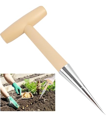 Plantoir à Main En Acier Inoxydable Avec Manche En Bois - Outil Ergonomique Pour Bulbes Et Semis